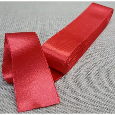  Satin Ribbon No:12, 4cm Red